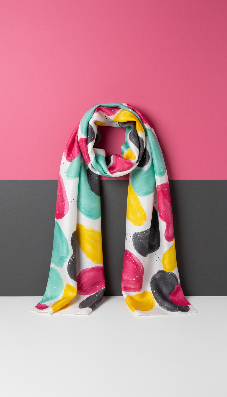 Mint Pop Artisan-Detailed Scarf